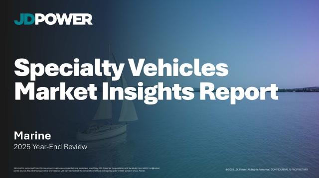 Specialty vehicle market insights report image with a boat and water in the background