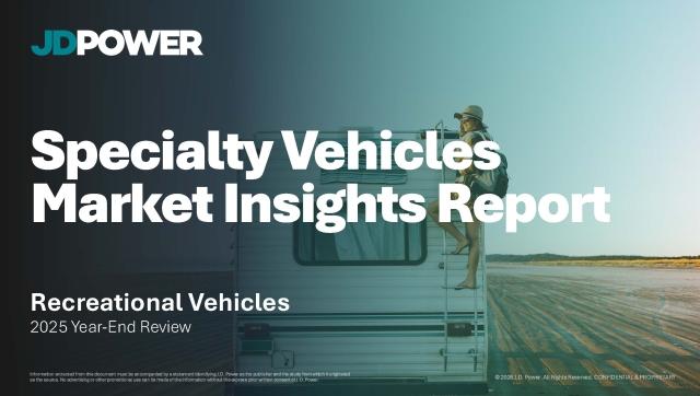 Recreational vehicles market insights report teaser image with an RV in the background